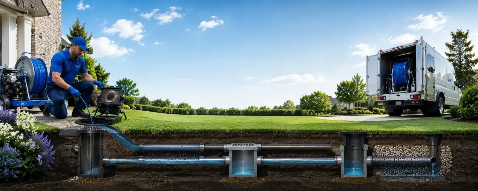 Outdoor drain cleaning information for West York, IL